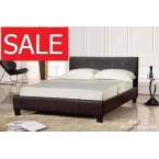 Monica PU leather queen bed
