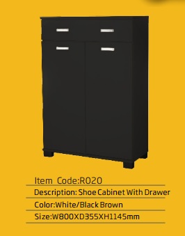 Shoe cabinet with drawer