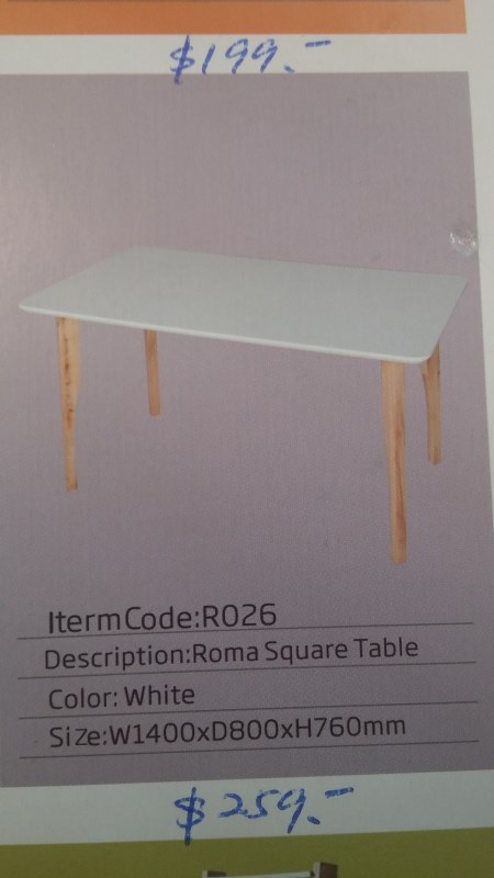 Roma square table