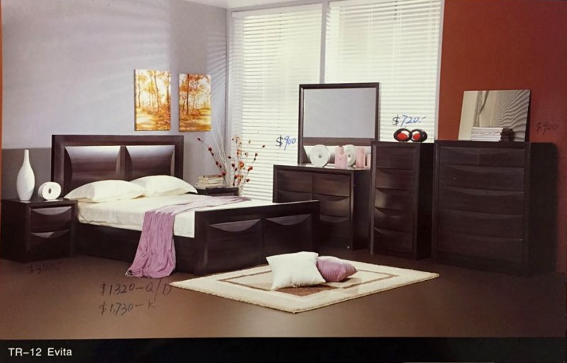 TR-12 Evita 4 pics Bed Suite (Q/D)