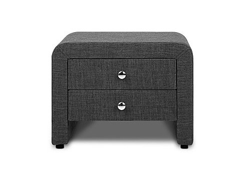 Fabric bedside with drawers